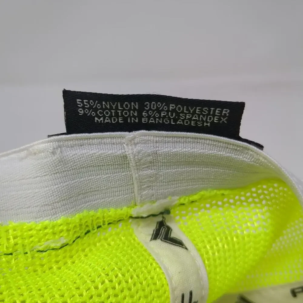 Pacific Headwear Baseball Cap Gray Yellow 7 3/8 Diamond Nation Mesh Hat 404M